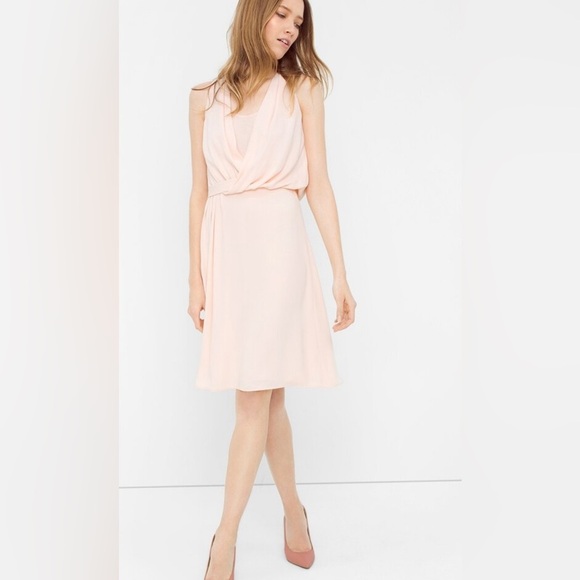 White House Black Market Dresses & Skirts - White House Black Market NWT drapey ballet pink dress in size 6
